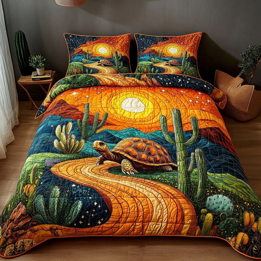 Island Steps 3-Piece Quilted Bedding Set NCU0NT6971