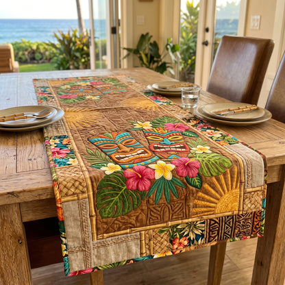 Island Tiki Quilted Table Runner NCU0DV9757