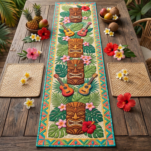 Island Totem Quilted Table Runner NCU0TD2710