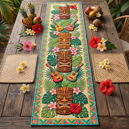 Island Totem Quilted Table Runner NCU0TD2710