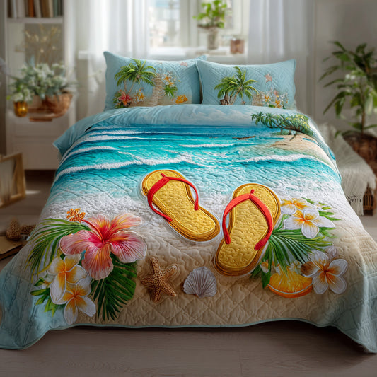 Island Walk 3-Piece Quilted Bedding Set NCU0VL3465