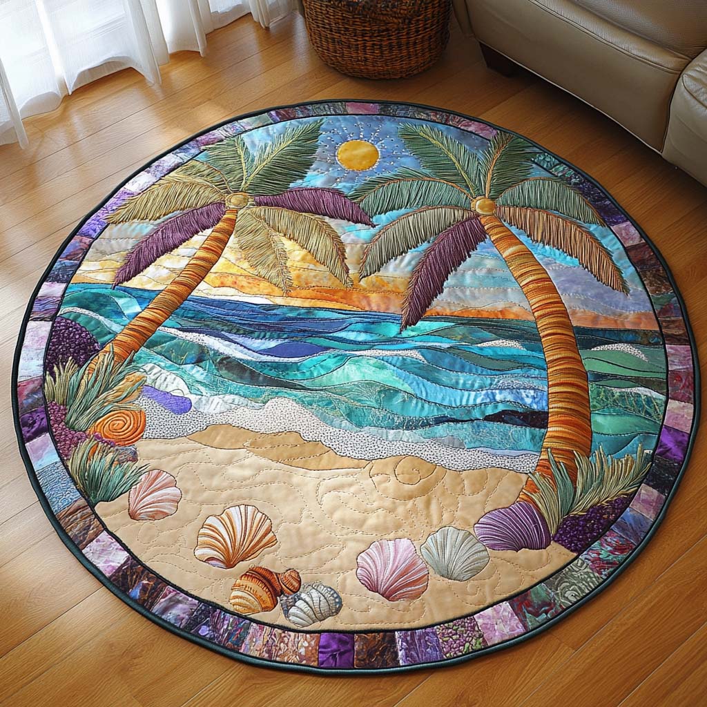 Island Whisper Quilted Round Mat NCU0NT7486