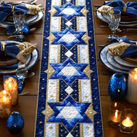 Israel Star Quilted Table Runner NCU0NT12014