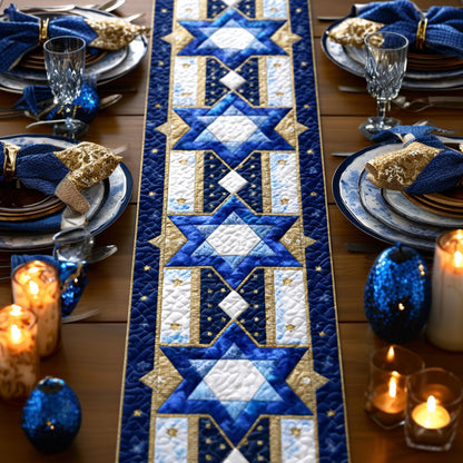 Israel Star Quilted Table Runner NCU0NT12014