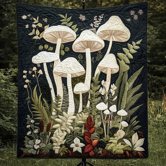 Ivory Caps Quilted Blanket NCU0NT3937