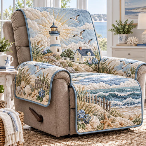 Ivory Coastal Beacon Quilted Sofa Cover NCU0DV10325