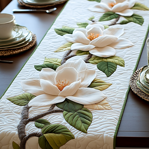 Ivory Elegance Quilted Table Runner NCU0DV3644