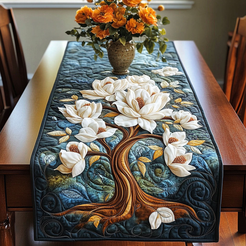 Ivory Elegance Quilted Table Runner NCU0NT6904 – Vantique