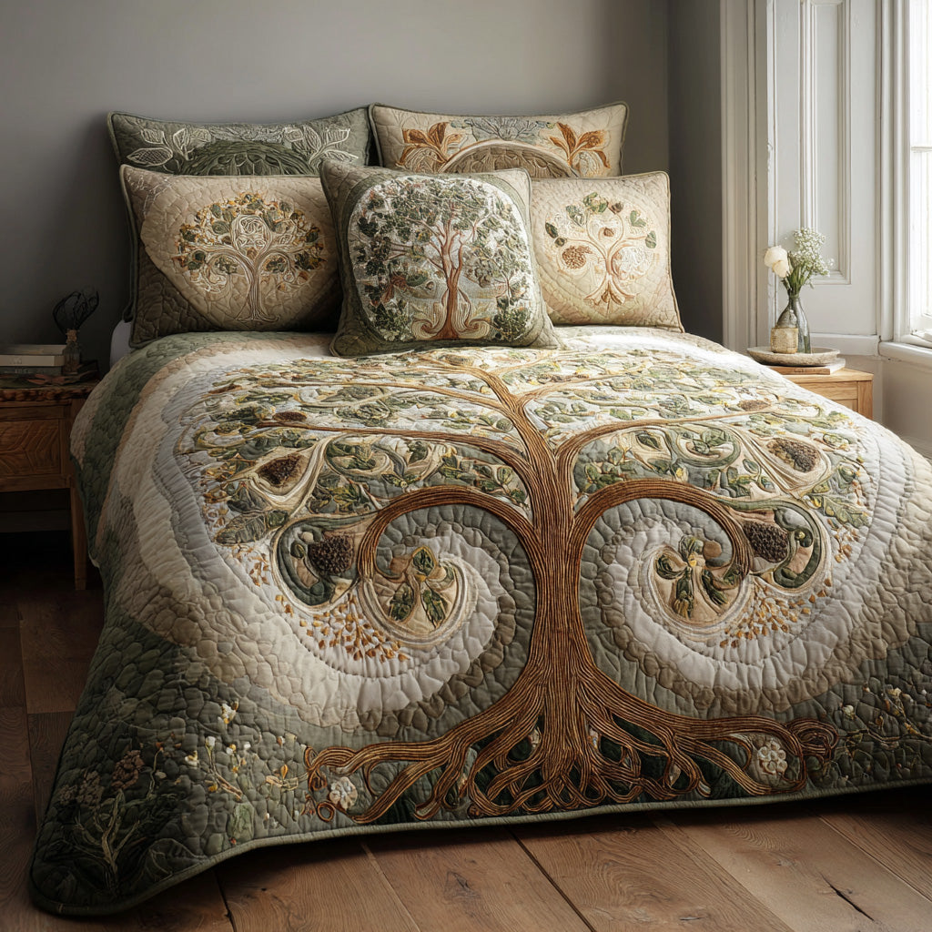 Ivory Grove 3-Piece Quilted Bedding Set NCU0VL3074