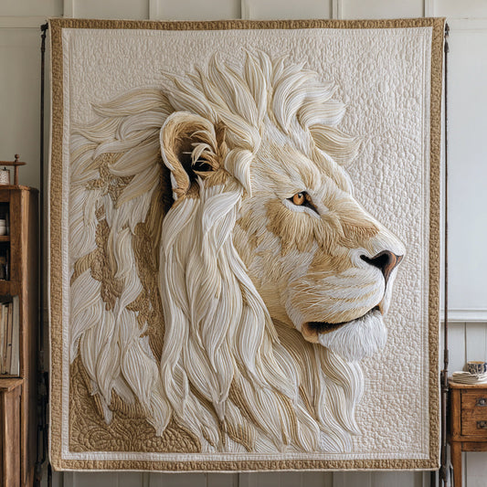 Ivory Lion Quilted Blanket NCU0HH139