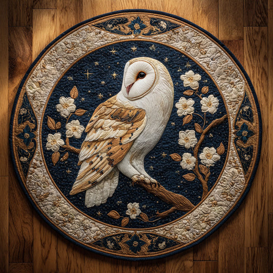 Ivory Perch Quilted Round Mat NCU0TV119
