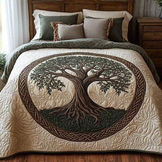 Ivory Roots Quilted Blanket NCU0XD2688