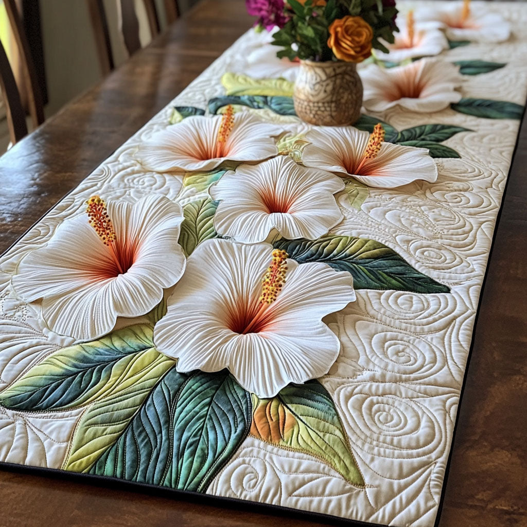 Ivory Serenity Quilted Table Runner NCU0NT5822