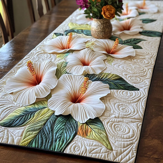 Ivory Serenity Quilted Table Runner NCU0NT5822
