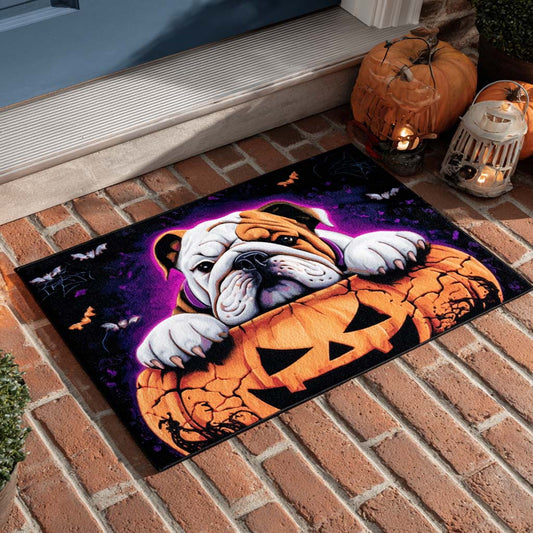 Jack Lantern Bulldog Doormat NCU0XD826
