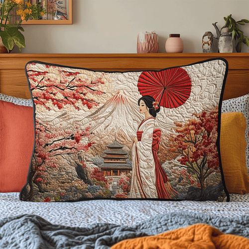 Japanese Geisha Quilted Bedding Pillow Case NCU0DV6606