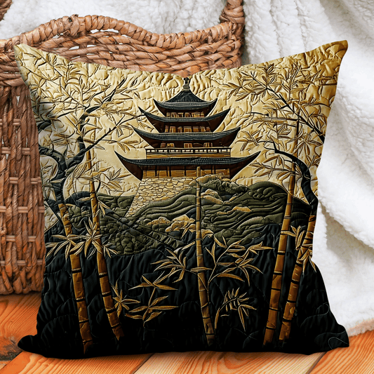 Japanese Pagoda Golden Path Quilted Pillow Case NCU0DV6399
