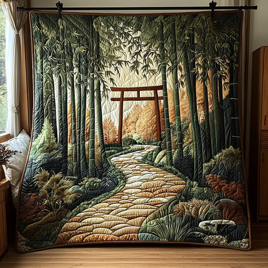 Japanese Bamboo Charm Quilted Blanket NCU0DV6422