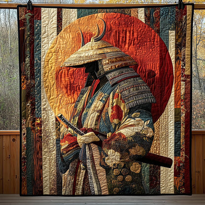 Japanese Samurai Brave Quilted Blanket NCU0DV6610
