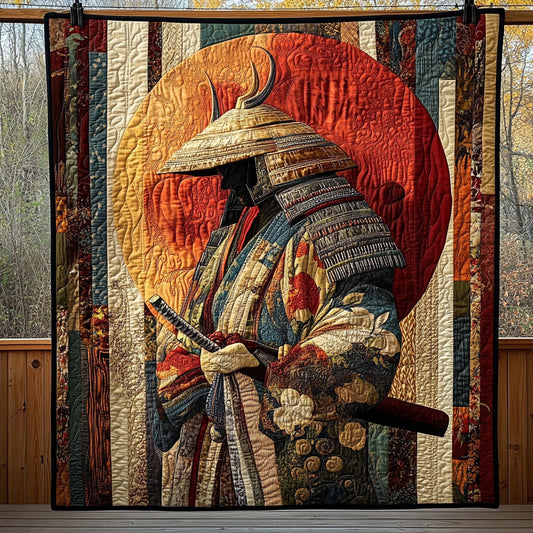 Japanese Samurai Brave Quilted Blanket NCU0DV6610