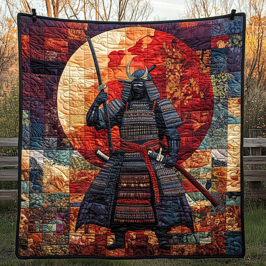 Japanese Samurai Charm Quilted Blanket NCU0DV6608