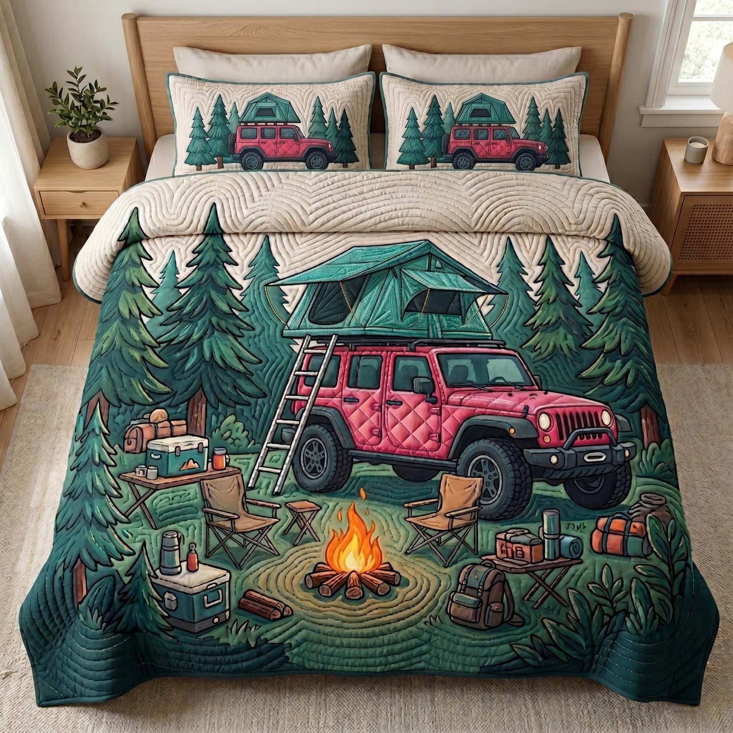 Jeep Trail 3-Piece Quilted Bedding Set NCU0XD2789