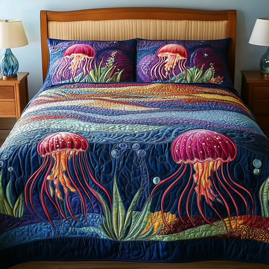 Jelly Art 3-Piece Quilted Bedding Set NCU0VH4167