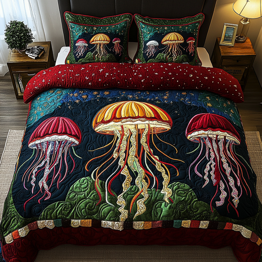 Jelly Bliss 3-Piece Quilted Bedding Set NCU0DK6289