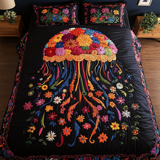 Jellyfish Dance 3-Piece Quilted Bedding Set NCU0DK4149