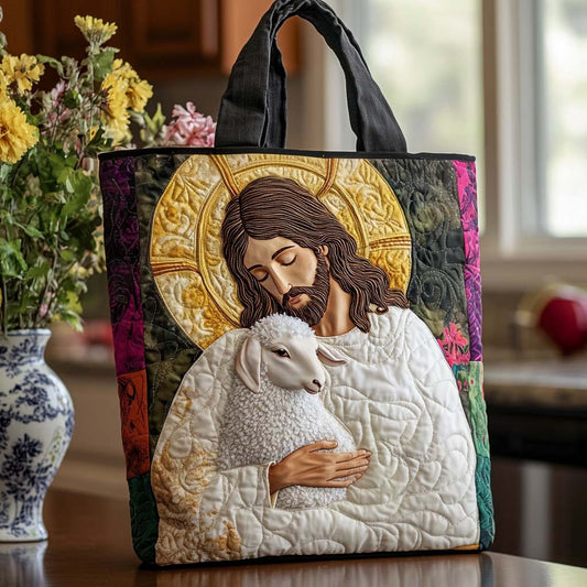 Jesus Guiding Star Quilted Tote Bag NCU0NT8546