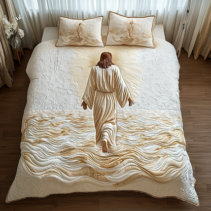 Jesus Light 3-Piece Quilted Bedding Set NCU0DV6239