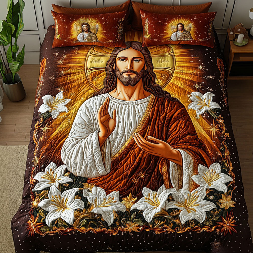 Jesus Radiance 3-Piece Quilted Bedding Set NCU0NT6521