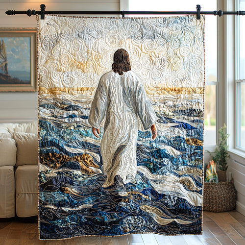 Jesus Walking in Light Quilted Blanket NCU0DV6370