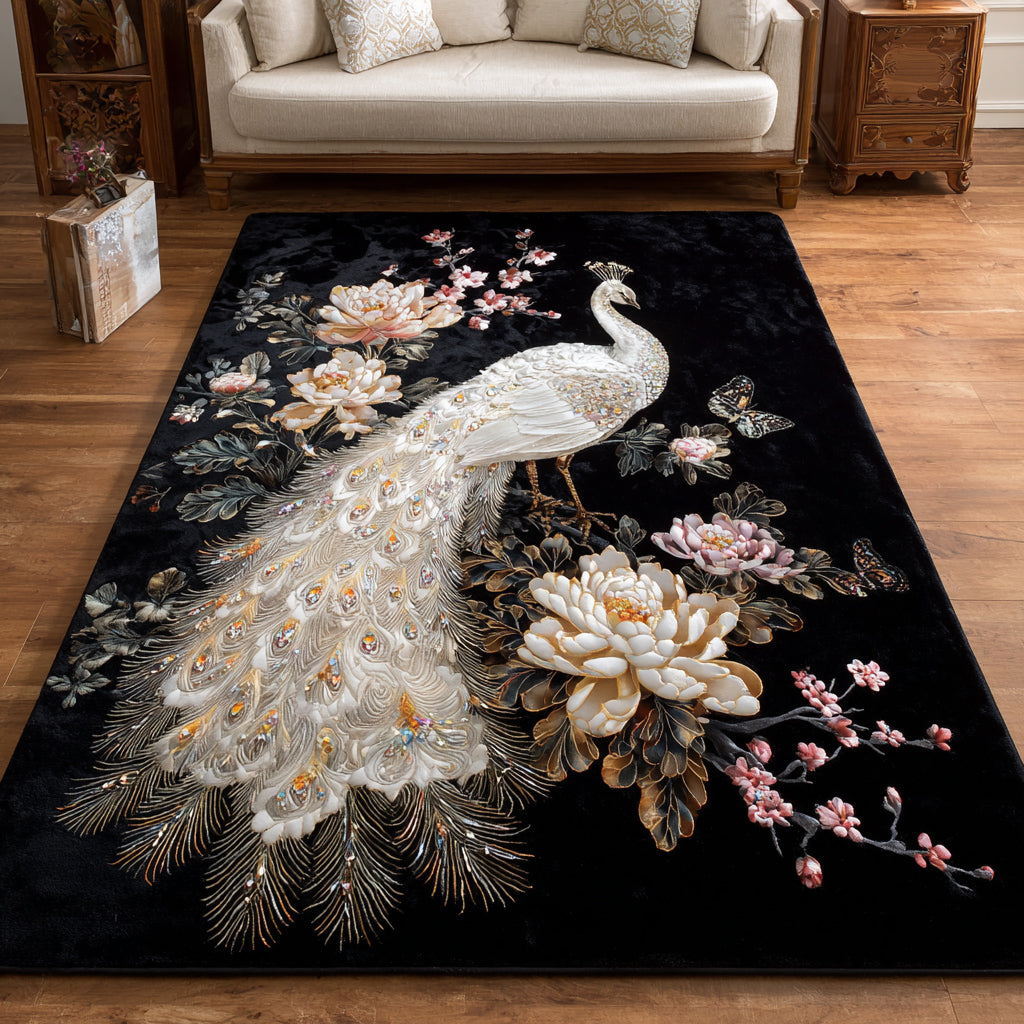 Jeweled Peacock Throne Area Rug NCU0HH795