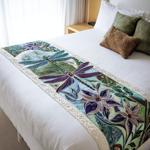 Jewelwing Garden Quilted Bed Runner NCU0PT8844