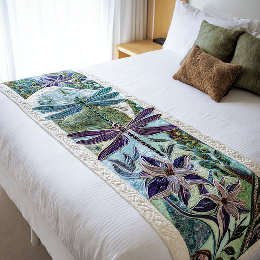 Jewelwing Garden Quilted Bed Runner NCU0PT8844
