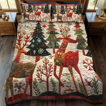 Jingle Bell Joy 3-Piece Quilted Bedding Set NCU0DV1628