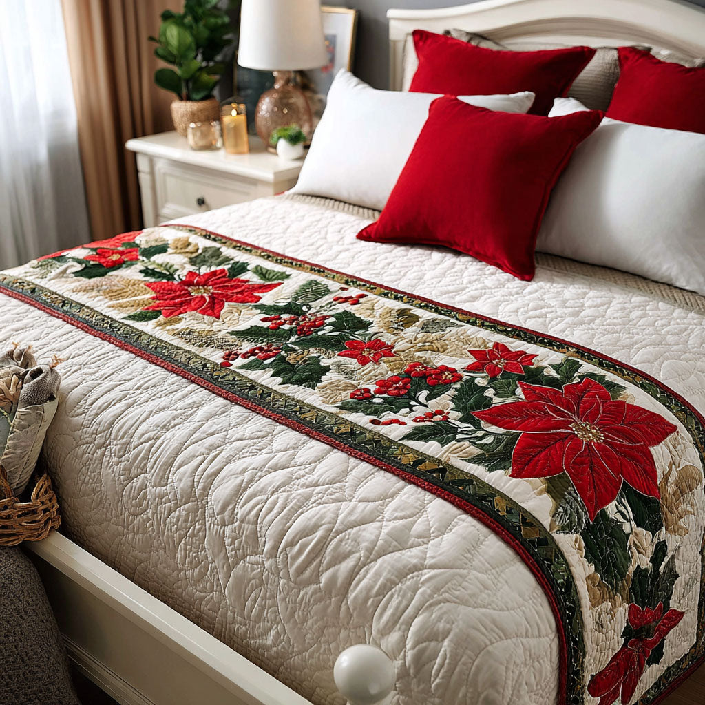 Jingle Berry Bliss Quilted Bed Runner NCU0PT8988
