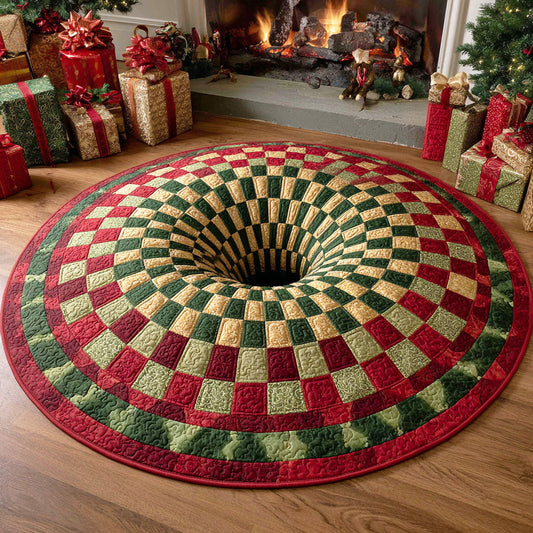 Jingle Path Quilted Round Mat NCU0TD359