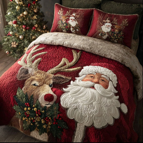 Jingle Rest 3-Piece Quilted Bedding Set NCU0PT10346