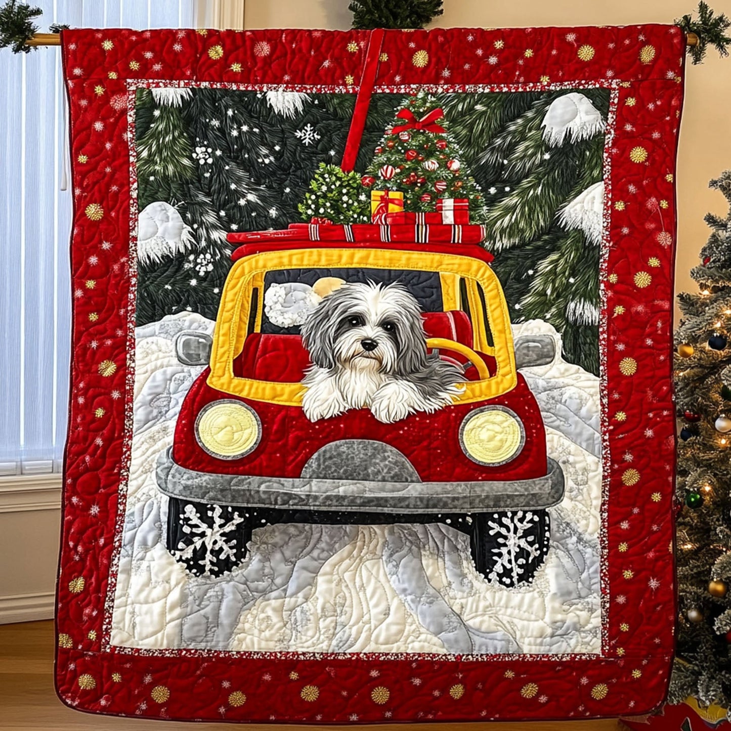 Jingle Woofs Quilted Blanket NCU0PT2176