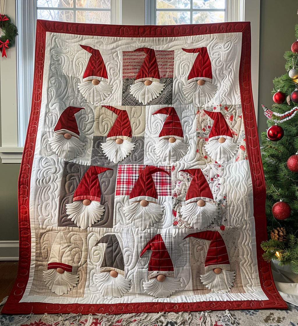 Jolly Gnome Quilted Blanket NCU0PT146