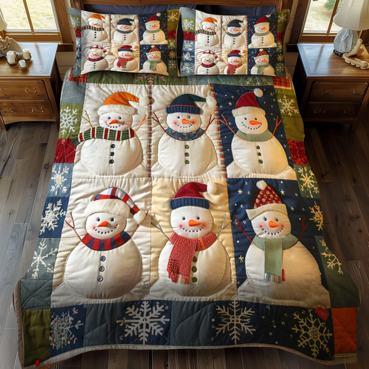 Jolly Gnomes 3-Piece Quilted Bedding Set NCU0NT039