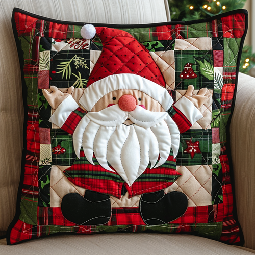 Jolly Santa Claus Quilted Pillow Case NCU0NT100