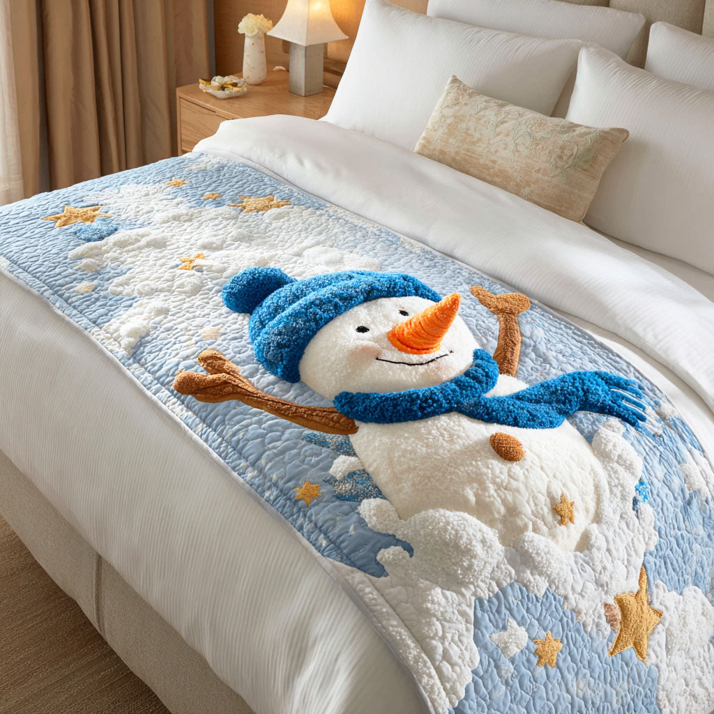 Jolly Snowman Quilted Bed Runner NCU0TD572