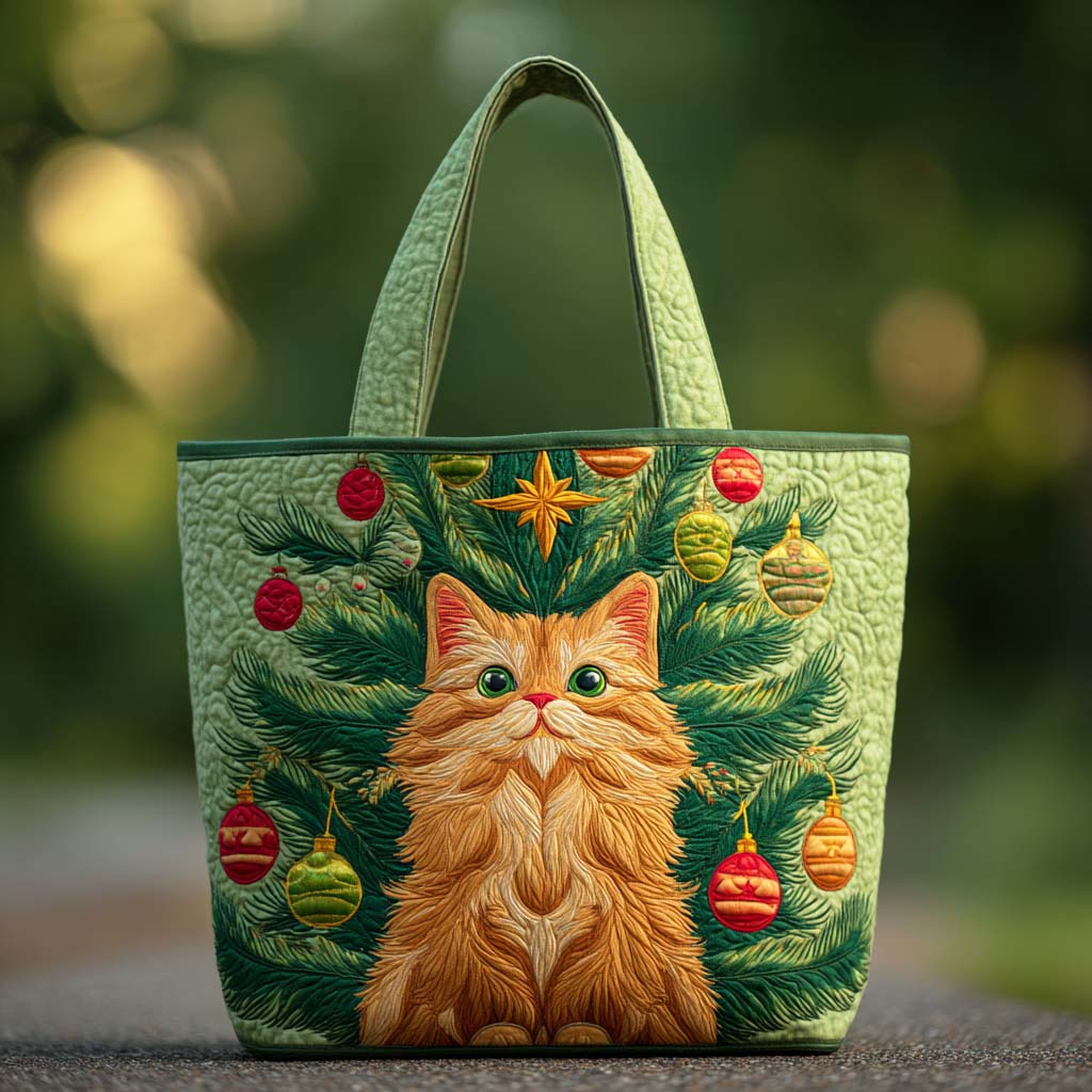 Jolly Cat Quilted Tote Bag NCU0TD245