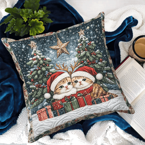 Jolly Catmas Quilted Pillow Case NCU0TL1652