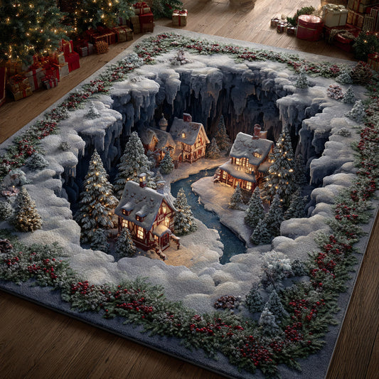 Jolly Christmas Village Area Rug NCU0HH1144