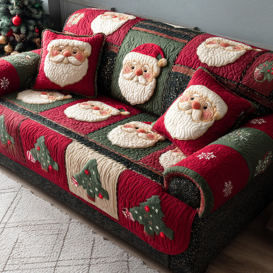 Jolly Claus Quilted Sofa Cover NCU0TD1904