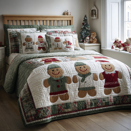 Jolly Ginger Duo 3-Piece Quilted Bedding Set NCU0DV7650